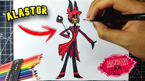 alastor hazbin hotel dibujos|Aprende a dibujar y pintar a Alastor de Hazbin Hotel .